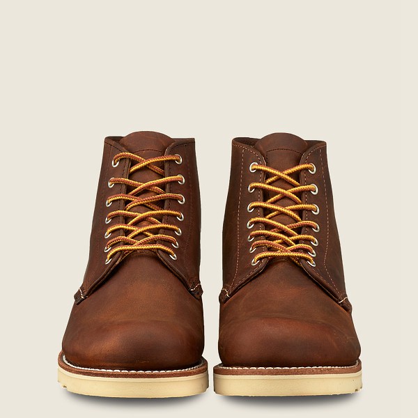 Heritage Støvler Dame - Red Wing 6-Inch Round Toe - Short Rough & Tough Læder - Mørkebrune - TYJSDO-